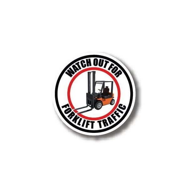 Ergomat 32in CIRCLE SIGNS - Watch Out For Forklift Traffic DSV-SIGN 1024 #0516 -UEN - main